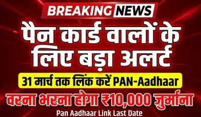 पैन कार्ड वालों के लिए बड़ा अलर्ट, 31 मार्च तक नहीं किया ये काम तो भरना होगा ₹10,000 जुर्माना | Pan Aadhaar Link Last Date